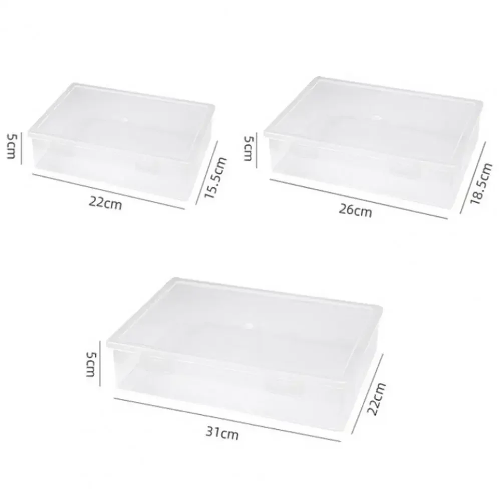 Dust-proof Document Storage Container Transparent Plastic Box for Data Certificate Stationery Jewelry Portable A4 File Organizer