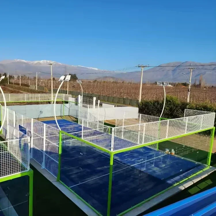 2026Material duradero profesional del acero del cancha de tenis de Padel para la aplicación de deportes interiores y exteriores móvil