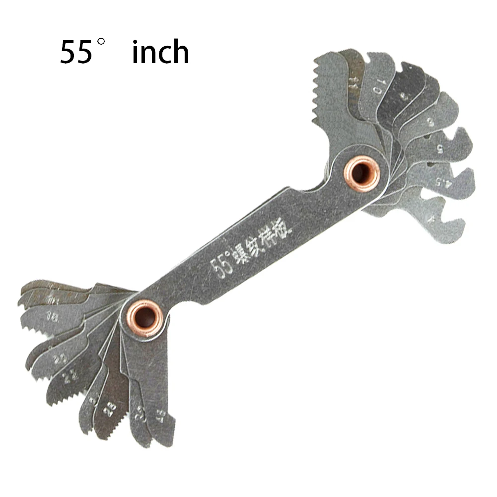 55/60 Degree Metric Inch Thread Plug Gauge Thread External Thread Pitch Gauges Measuring High Precision Lathe Tool Pitch Gauge