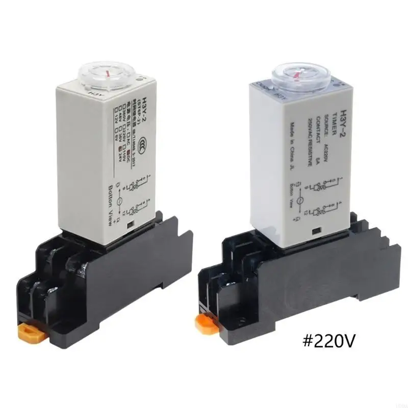  Adjustable Delay Timers Time Relays With Base Socket Power-on Delay Rotary Knob 0-60 Seconds Timers Timing Time Relays