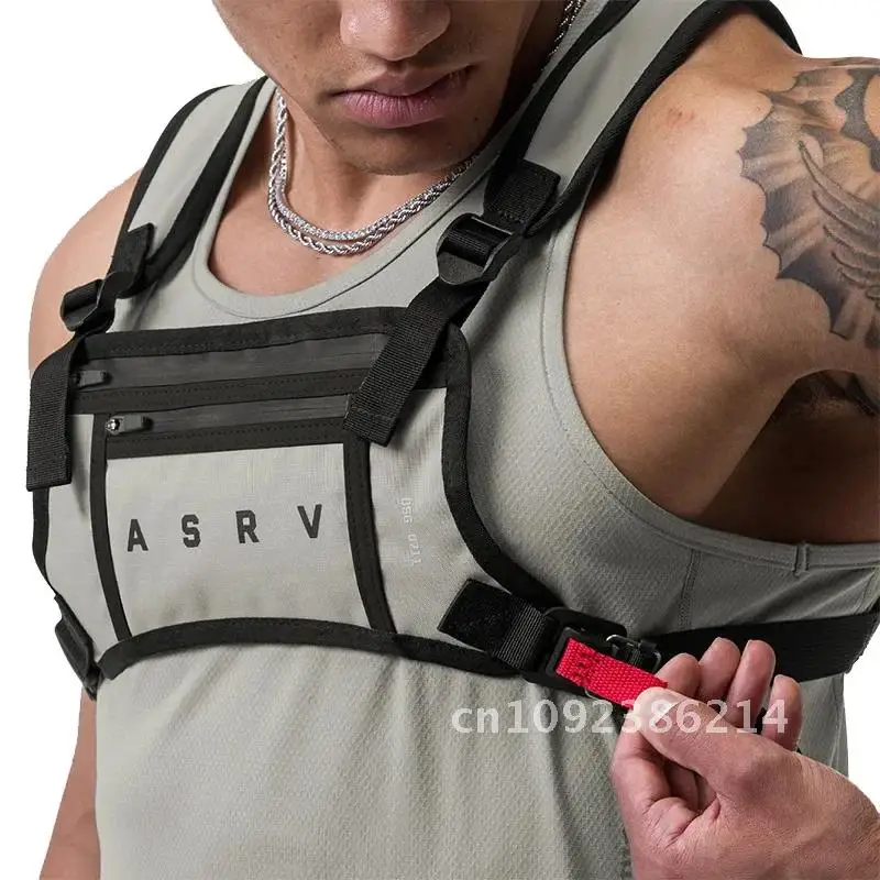 

Gym Men's Bag Brand Multi-functional Outdoor Chest Bag Casual Running NEW Phone Mobile 가방 Sports 2024 Small Fitness Vest Fashion