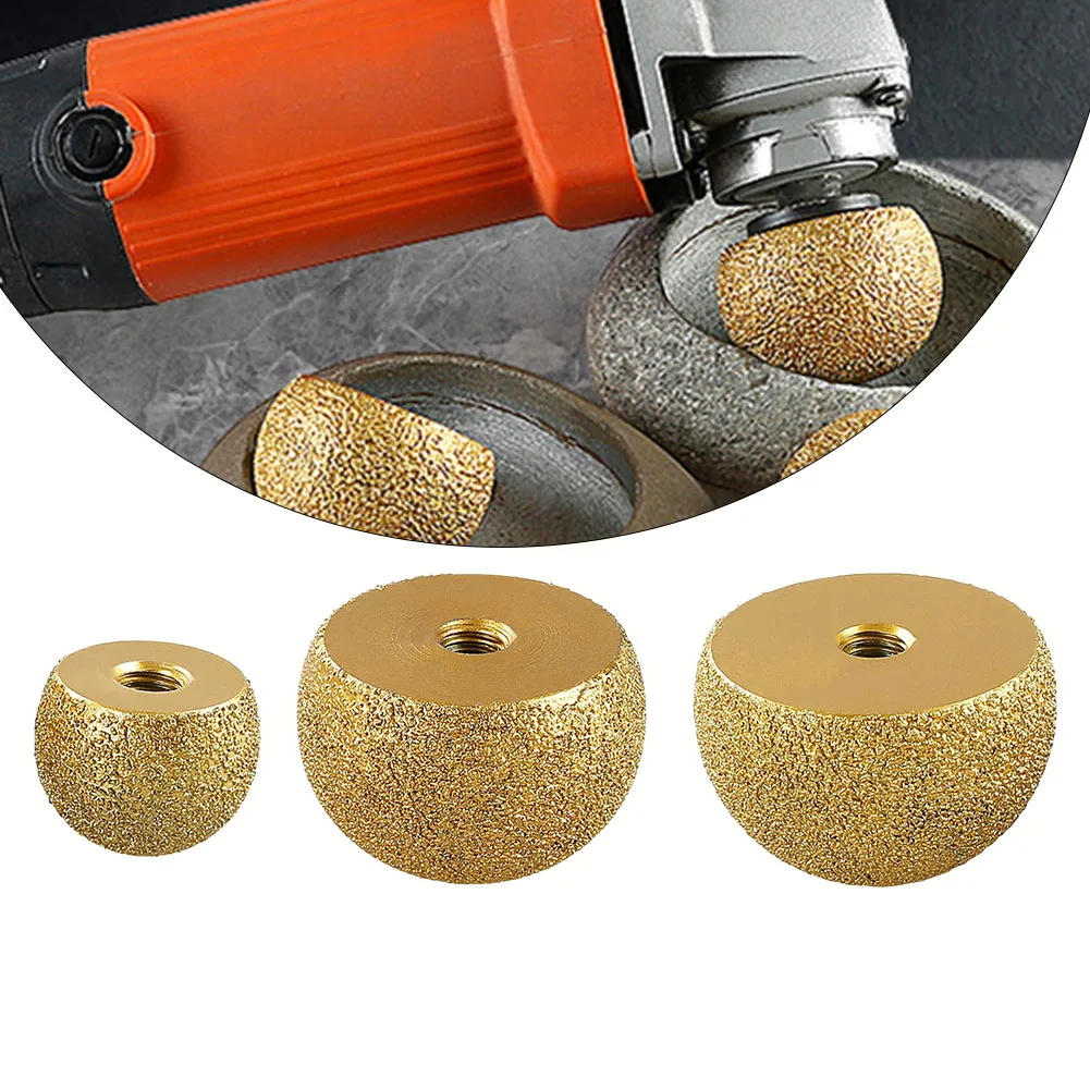 1pcs Brazed Mushroom Head Hole Opener 30mm/40mm/50mm Diamond Brazed Round Grinding Head Abrasive Tools For Internal Arc Grinding