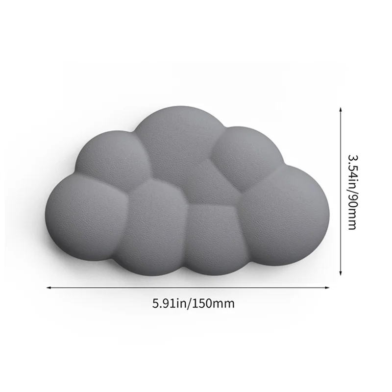 Cloud Keyboard poggiapolsi in morbida pelle Memory Foam cuscino di supporto per il polso per una facile digitazione sollievo dal dolore antiscivolo, G Short