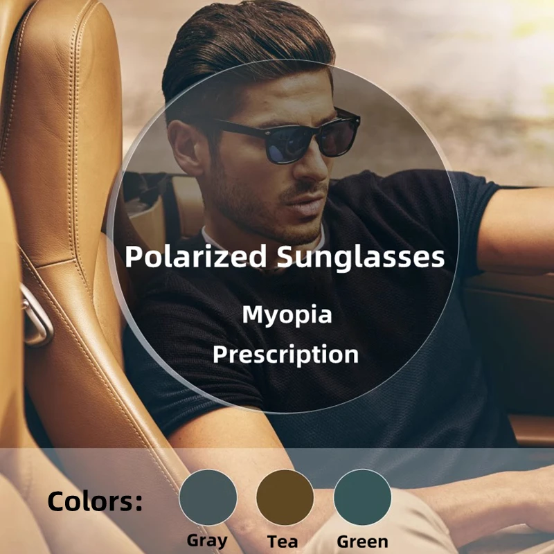 KOCOLIOR CR-39 Polarized Sunglasses Myopia Prescription Optical Lenses For Driving Fishing UV400 Anti-Glare Polarized Lenses