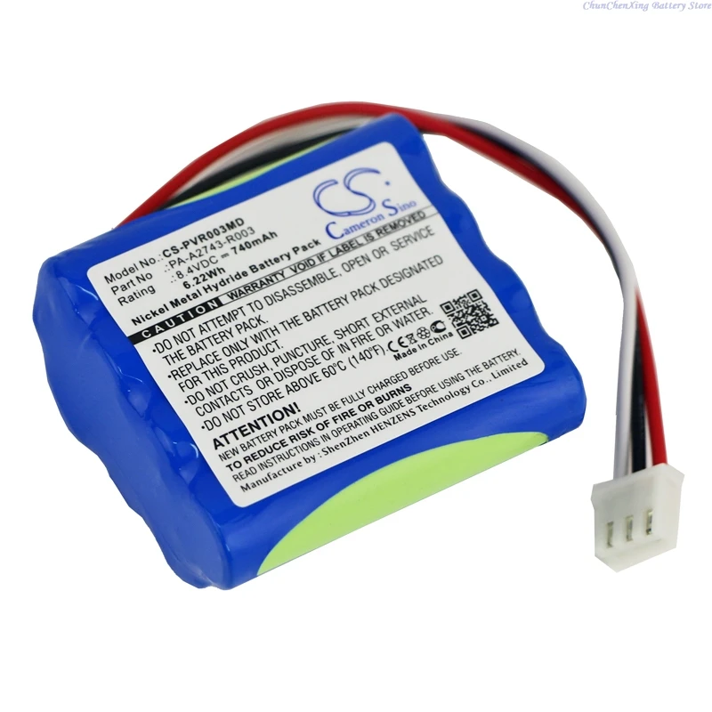 Cameron Sino 8.4V 740mAh replacement rechargeable Ni-MH Medical Battery PA-A2743-R003 for Physiomed VocaSTIM, Vocastim Trainer