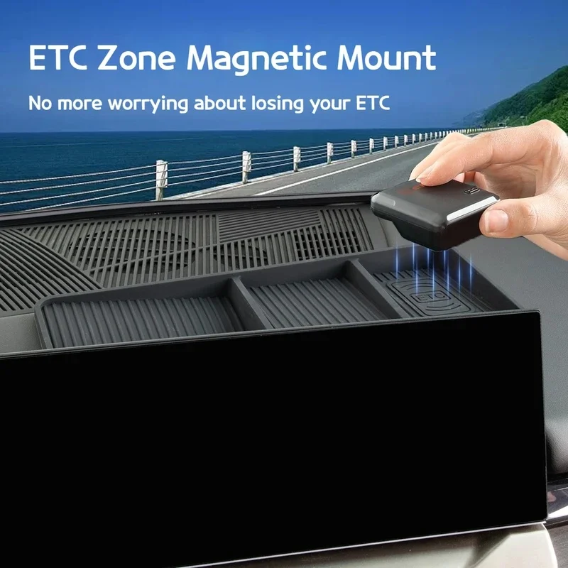 For BMW 5 Series i5 G60 24-25 Silicone navigation ETC in the storage box behind the screen is used to store car parts accessorie