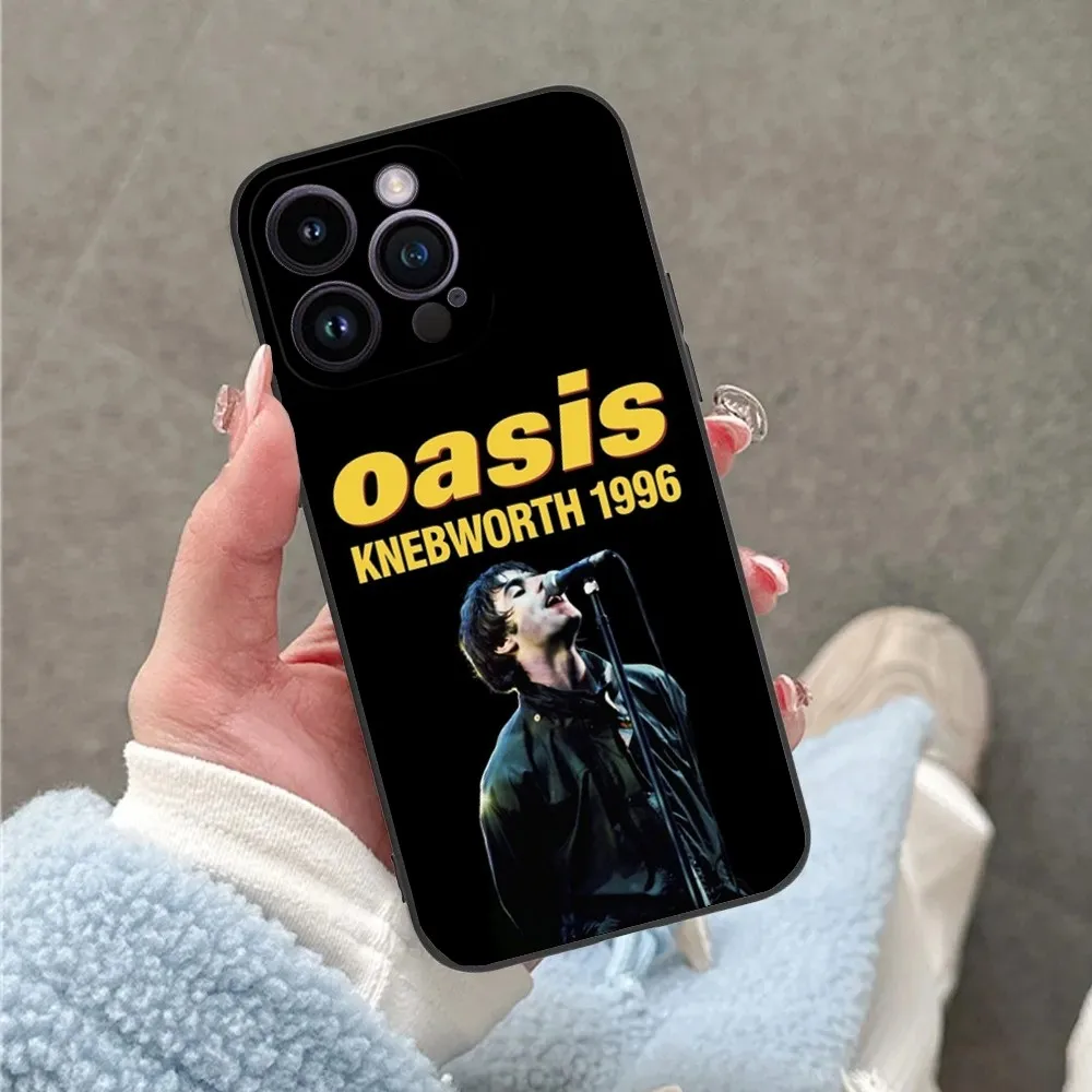 O-Oasis-s Rock Band Phone Case For iPhone 16,15,14,13,12,11,Plus,Pro Max,XS,X,XR,SE,Mini,8,7 Soft Silicone Black Cover