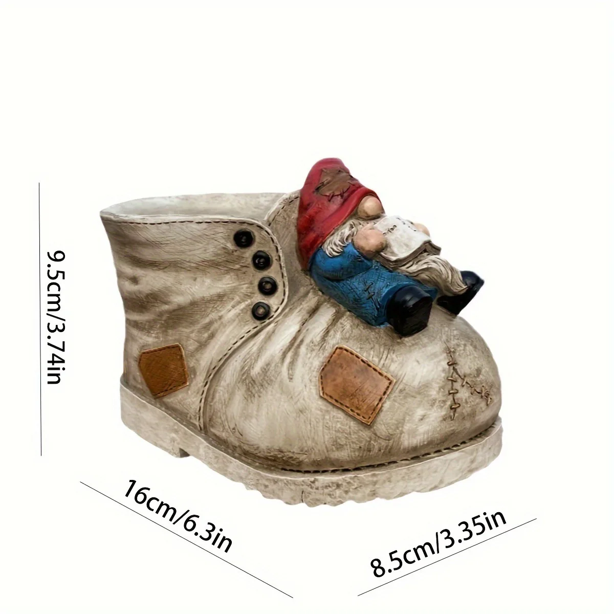 Creative imitation old low boot shape resin flower pot worn dirty sports shoes flower pot garden home decoration country vase