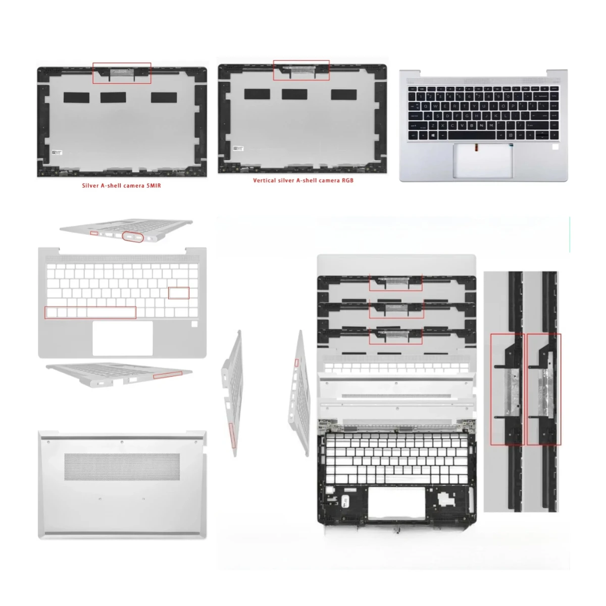 

Suitable for ProBook ZHAN 66 Pro14 G5 440 G10 445 G10 HSN-Q32C-4 Laptop LCD Back Cover shell Front Panel Palmerst Bottom Shell