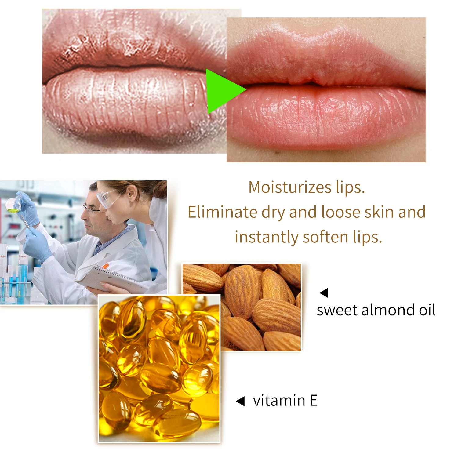 Lip Lightening Scrub Balm Remove Dull Lips Moisturizing Reduce Pigmentation Anti-Cracking Hyaluronic Acid Brighten Black Lip 20g