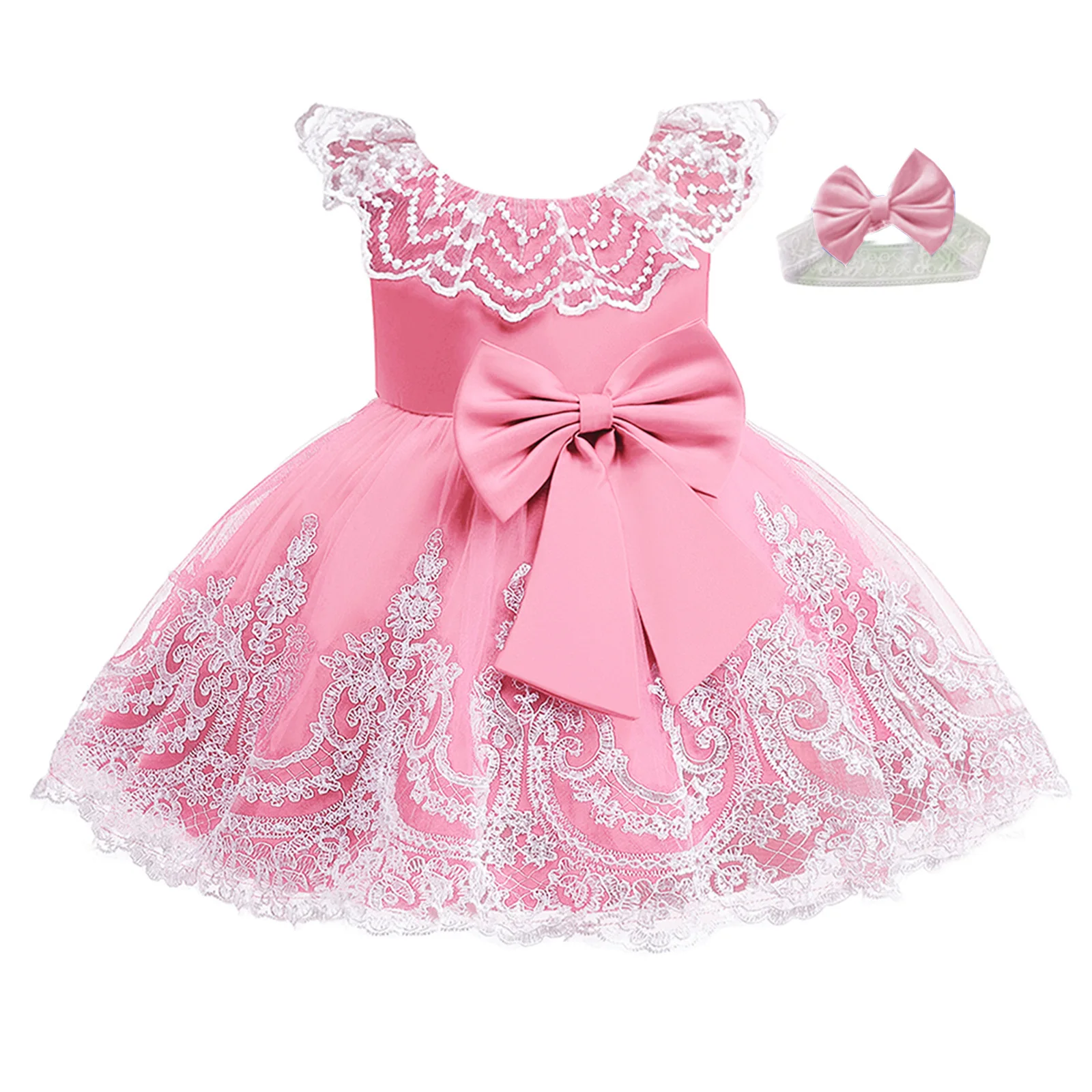 

Baby Girl Dresses Lace Summer Dress Toddler Princess Dress Flower Girl Bridesmaid Costume 1st Birthday Girls Party Dresses 0-5Y