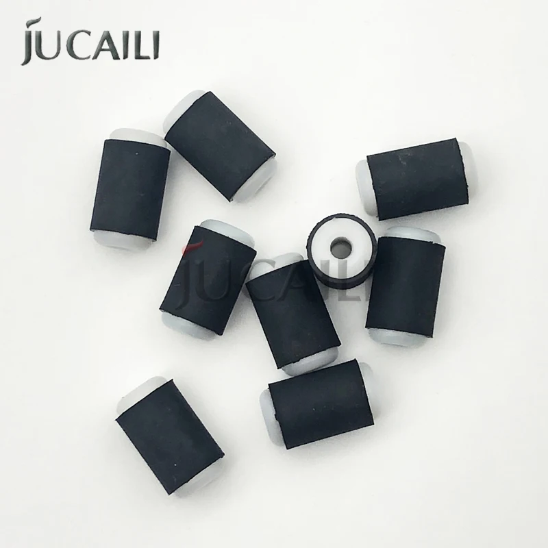 JUCAILI 10PCS Pinch Rubber Rollers-18×10×3mm Paper Press Wheels-Compatible with Allwin / Yaselan / Xuli / Dika Inkjet Printers