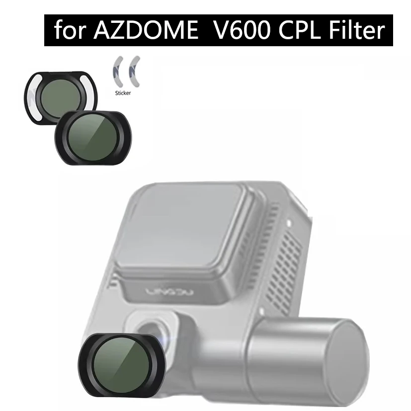 for AZDOME Dash Cam V600 CPL Filter HD Lens Dust Protection Anti Glare CPL Filter