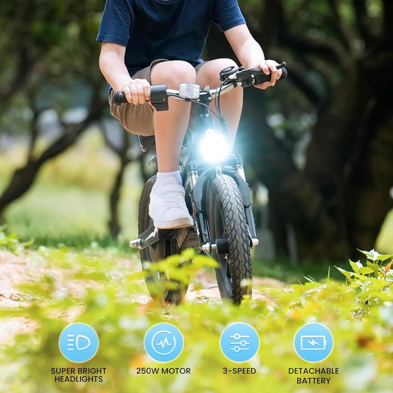 Vélo électrique 2 en 1 pour enfants âgés de 2 à 6 ans, vélo d'équilibre électrique 250 W avec batterie échangeable, pneu gonflable de 14 pouces et A