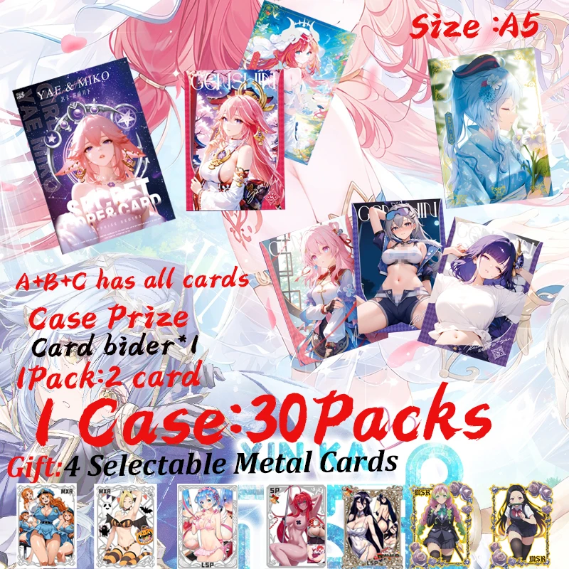 

New A5 Size Goddess Card Waifu Hobby Game Doujin Collection Card CCG Booster box Toy Gifts