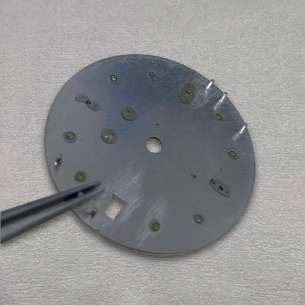 28.5mm logotipo s sub sunburst dial caber nh35/nh36/4r/7s movimento japonês verde luminoso acessórios de modificação de relógio de alta qualidade