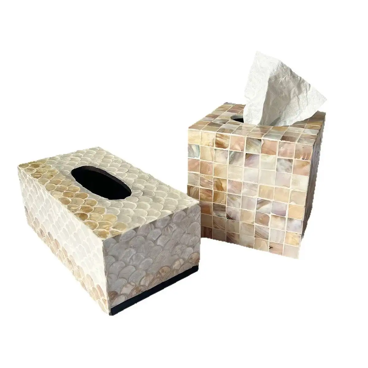 European Simplicity Full Shell Tissue Holder Luxury Desktop Paper Box Home Hotel Daily Storage Decoration Box