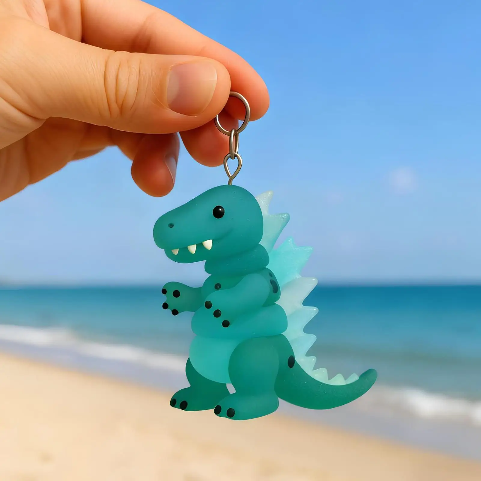 

Dinosaur Christmas Ornament 2D Acrylic Pendant Sea Glass Dinosaur Christmas Decorations for Winter Home Indoor Outdoor Holiday