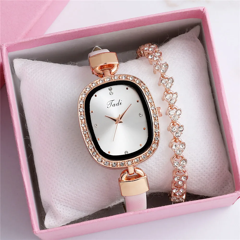 Luxury Fashion Women\'s Wristwatch Rhinestone Fine Strap Ladies\' Fashion Watches Quartz Watch Women Timepiece