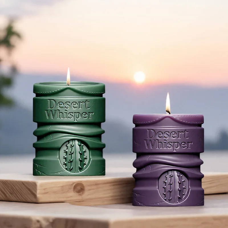 3D Cylindrical Aromatherapy Candle Mold Creative Handmade Soap Gypsum Resin Mold DIY Chocolate Baking Mold