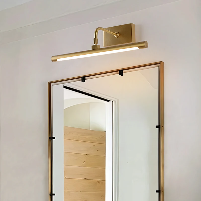 Lámpara de pared moderna francesa, luz de baño, vestidor, dormitorio, sofá, apartamento, lámpara de pared de latón, iluminación, luminaria de relleno