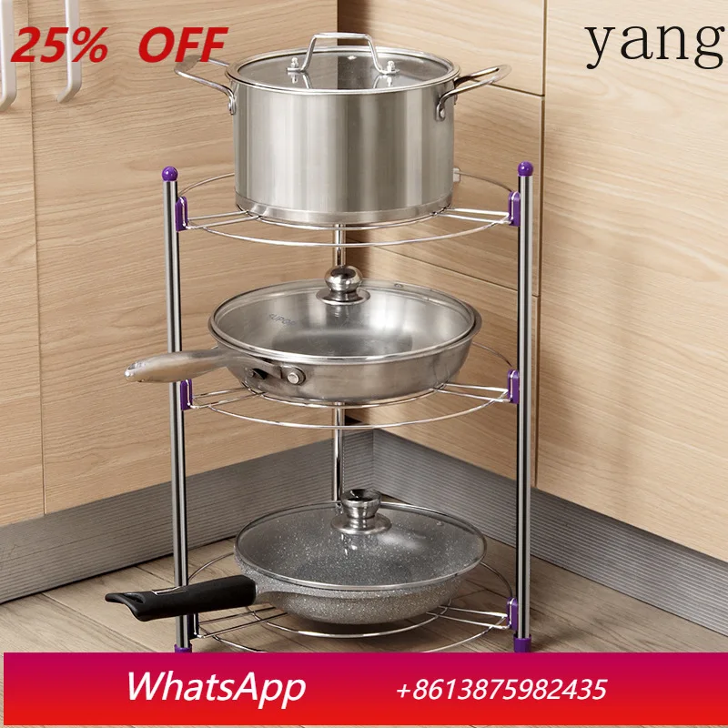 

yjq floor multi-layer pot rack countertop storage multi-functional pot storage rack