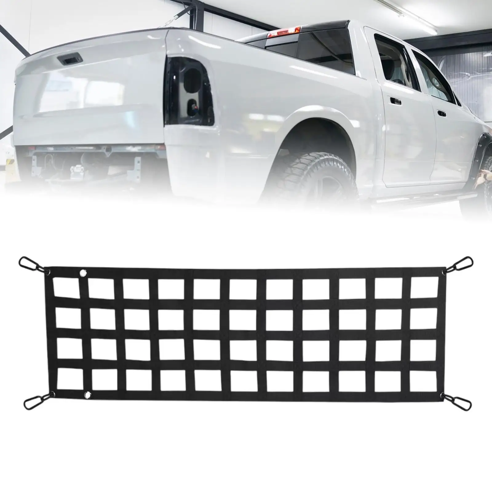 

Cargo Net Easy to Install Universal Barrier Net for ATV SUV Truck Bed