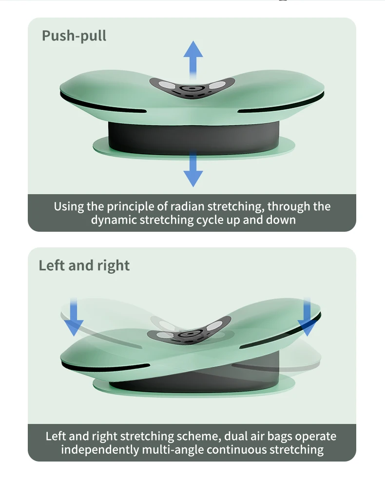 Alat Pijat Traksi Lumbar Elektrik dengan Fungsi Panas & Intensitas Dapat Disesuaikan, Perangkat Tandu Punggung Tiup Listrik