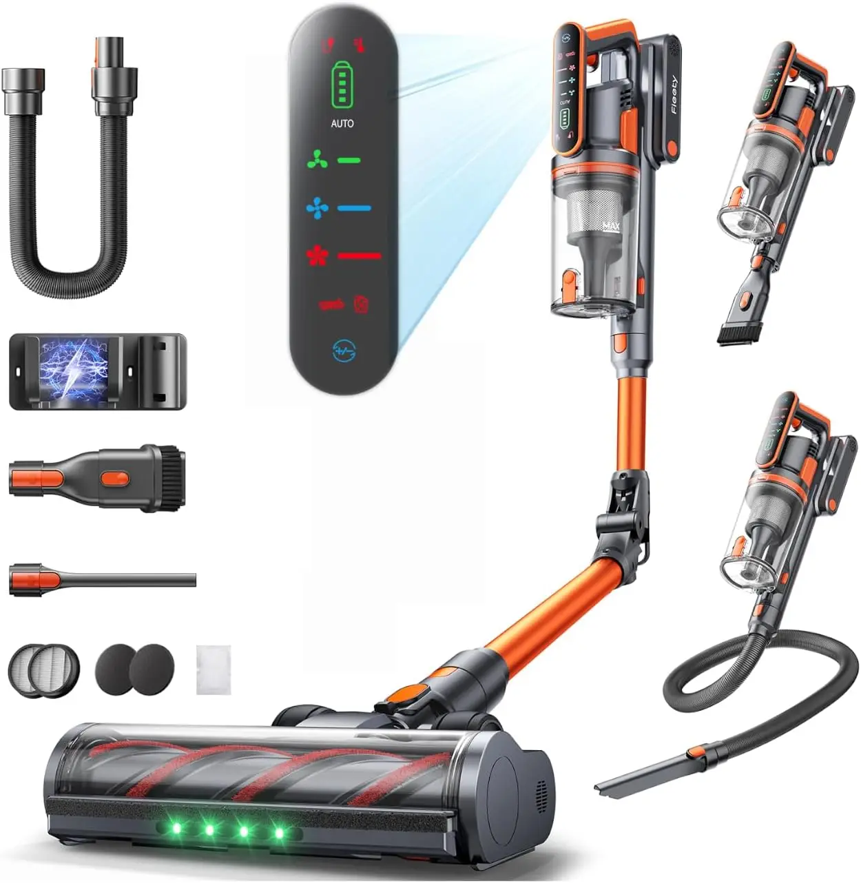 Cordless Stick Vacuum Cleaner for Home, 650W, 55Kpa Suction, 70 Mins Run Time, Household Vacuum Cleaners