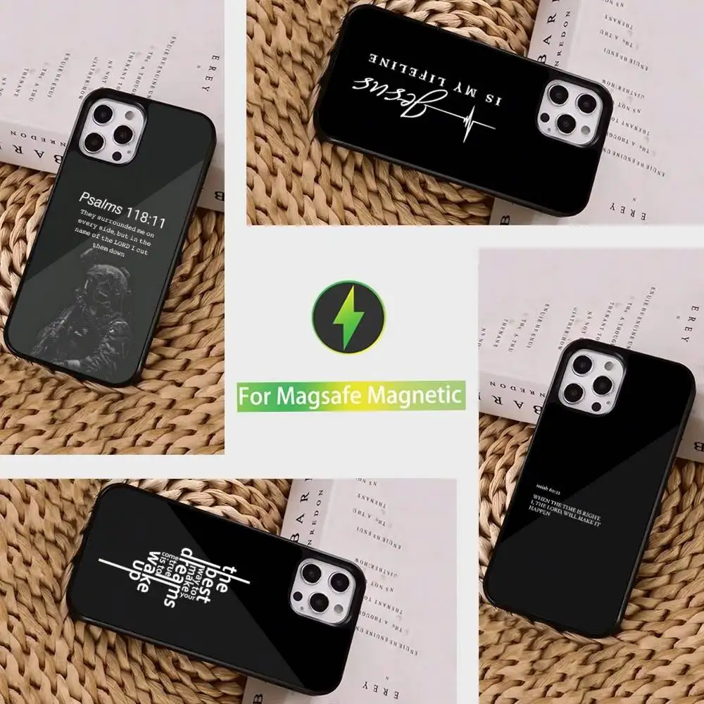 

Verse Christian Jesus Bible Case For iPhone 16,15,14,17,13,12,11,Pro,Max,Plus,Mini, Magsafe,Magnetic Wireless Charging Case