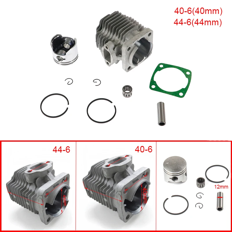 2 Stroke 49cc Minimoto 40mm/44mm Cylinder Head For Engine Parts Chinese Pocket Dirt Bike Mini Kids ATV Quad Baby Crosser