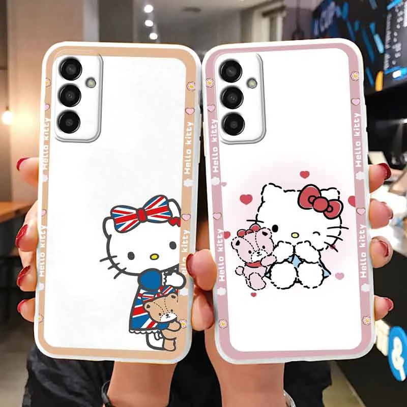 Cartoon Phone Case For Samsung Galaxy M13 M 13 Cute Cinnamoroll Kuromi Hello Kitty Shockproof Girls Anti-drop Silicone TPU Cover