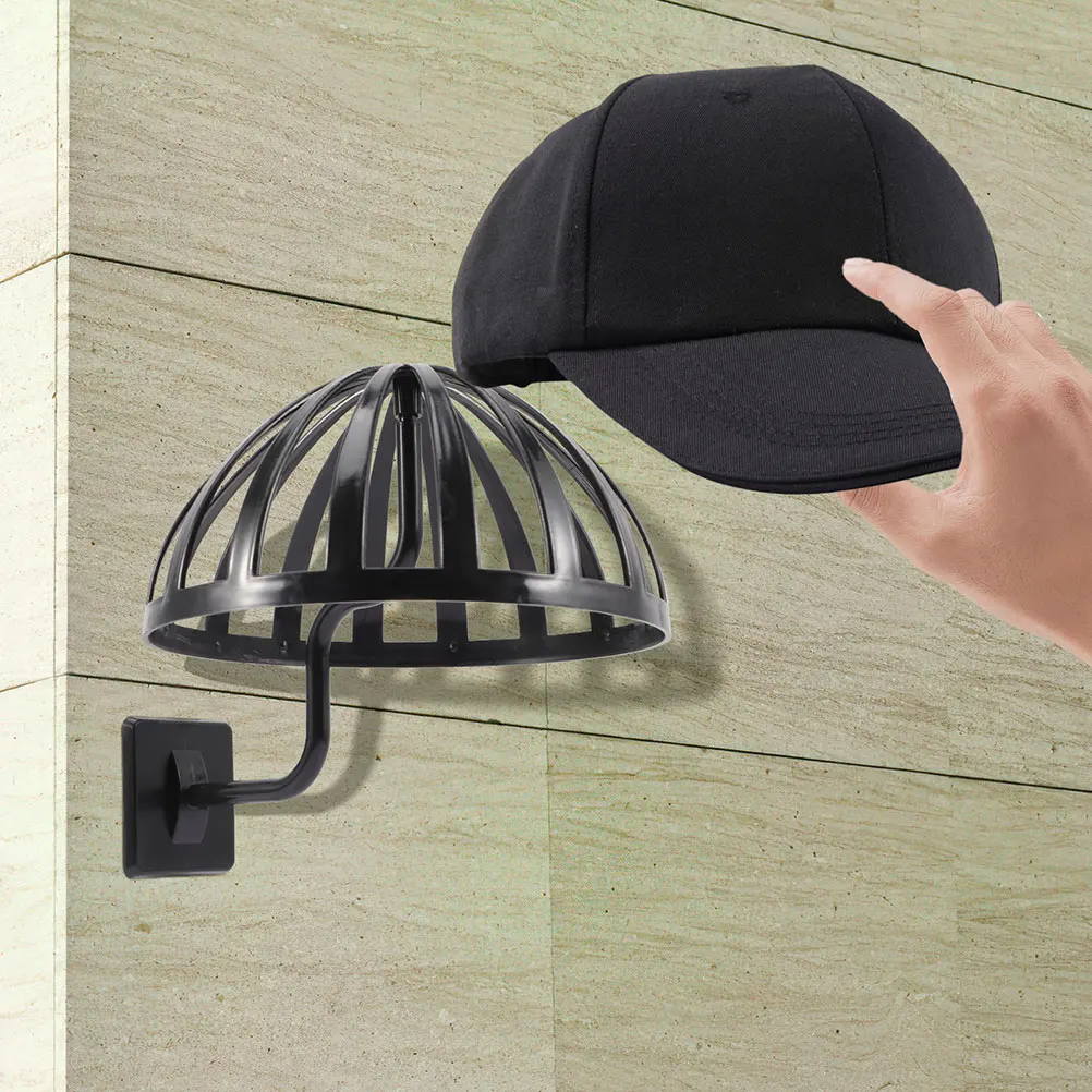 

2Pcs Wall 56cm Black Mount Hat Rack Cap Holder for Hats Wigs Bonnets Display Stand Storage Hat Display Home Decor