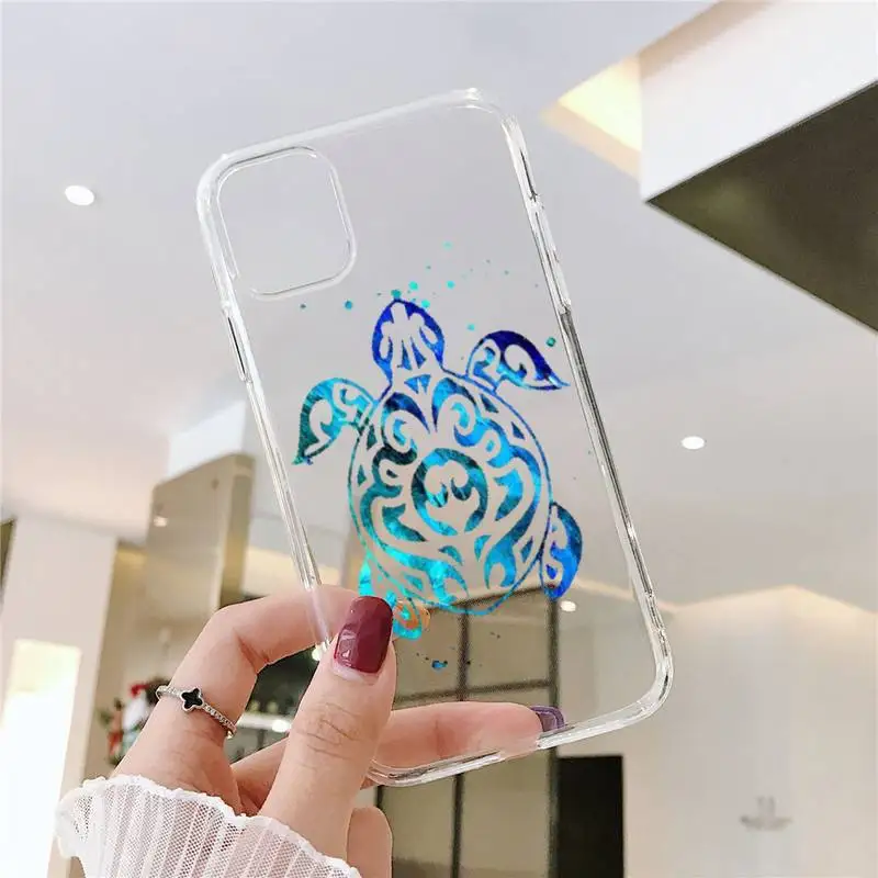 turtle ocean animal Phone Case Transparent soft For iphone 11 13 12 14 x xs xr pro max mini plus