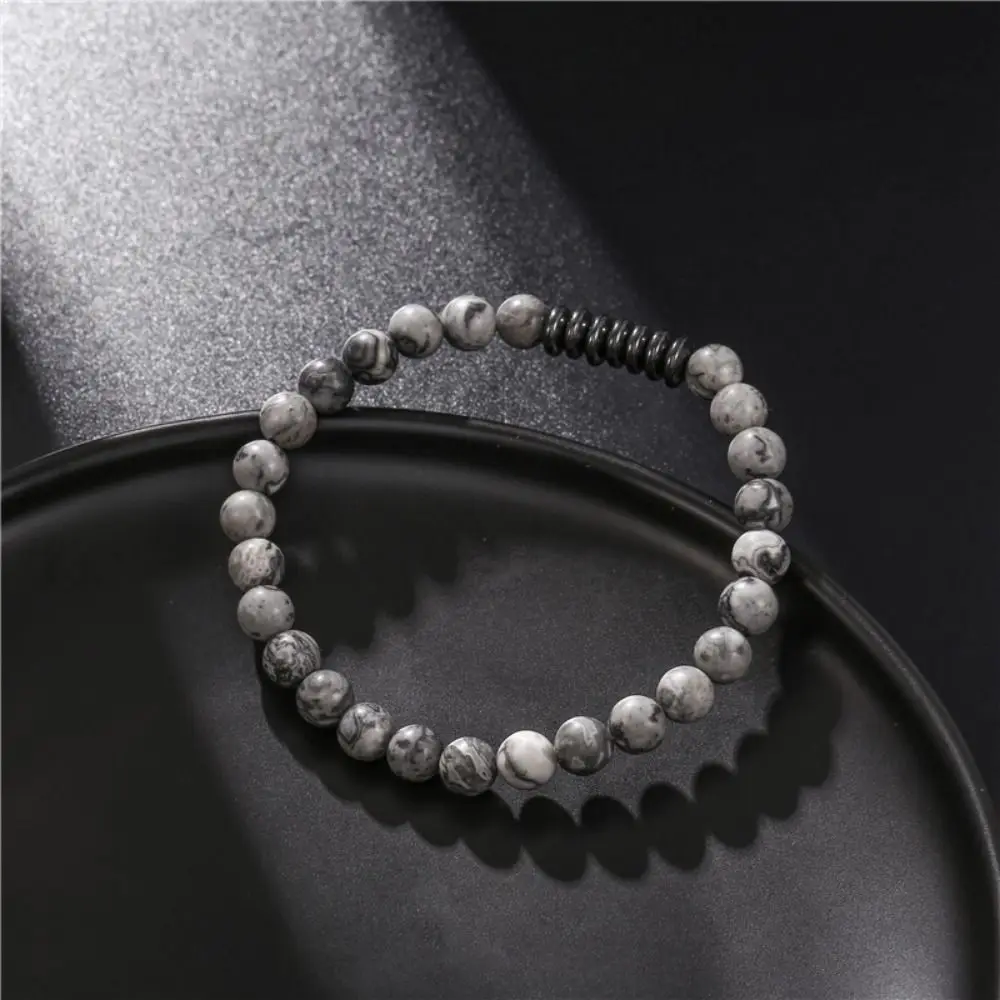 Fashion Square Volcanic Stone Bracelet Stone Woven Volcano Stone Woven Bracelet Personalized Matte