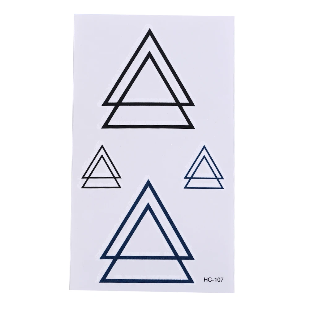 Geometric Body Paint Temporary Tattoos Triangle Tattoos Modern Style Unisex Body Tattoos Waterproof Tattoos