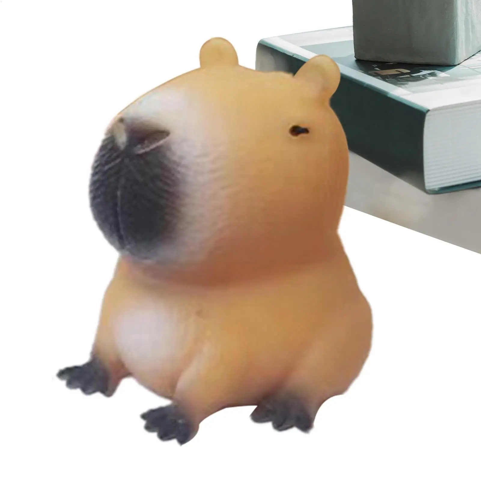 Juguete de Peluche de Capibara de Dibujos Animados, Material Duradero de Rápido Rebote, Diseño Novedoso de Animal para Diversión, Relajación y Alivio del Estrés, Regalos