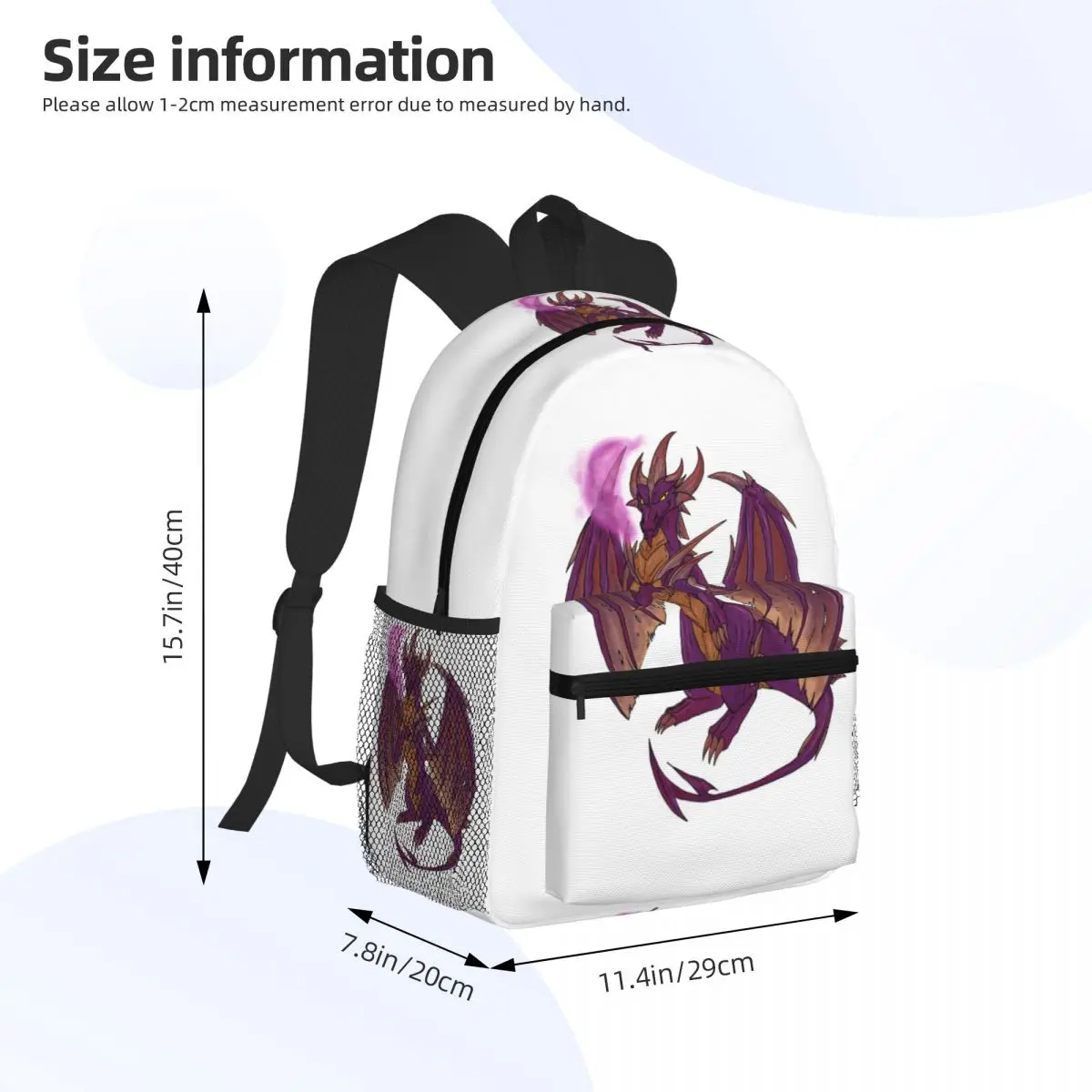 حقيبة ظهر مدرسية للطلاب من Spyro The Dragon Malefor للمشي لمسافات طويلة والسفر حقيبة نهارية للأولاد والبنات حقيبة كتب عصرية حقائب كتف