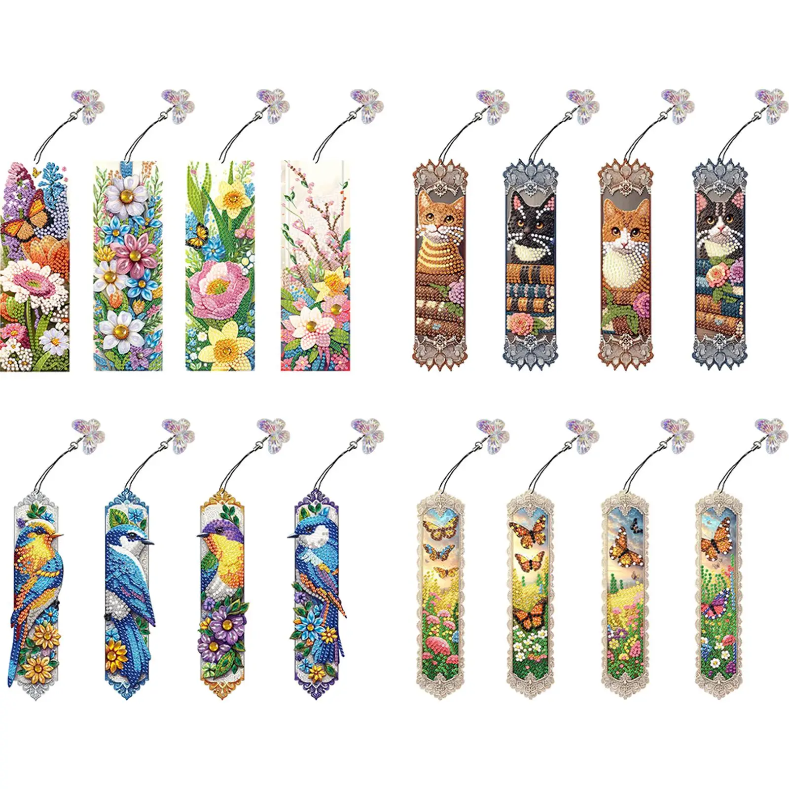 

4 шт., специальная форма, закладки «сделай сам», наборы для алмазной живописи, набор для изготовления закладок для алмазной живописи для детей, взрослых, начинающих