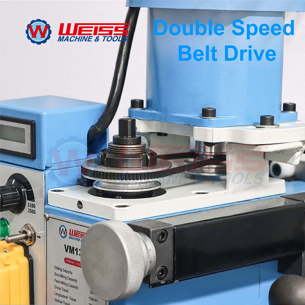 ماكينة طحن WEISS VM13L ماكينة حفر طحن سطح الطاولة متغيرة 100-2500 دورة في الدقيقة 750 وات مثقاب مطحنة بدون فرش