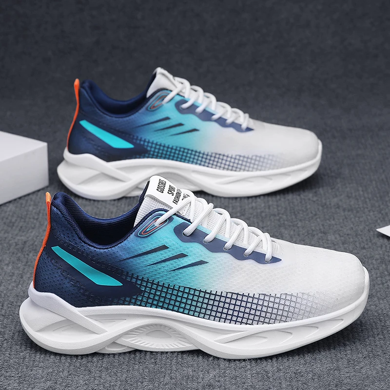 

Spring New Men's Breathable Running Shoes Soft Bottom Wear-resistant Casual Sports Shoes Fashionable Trendy Student Shoes