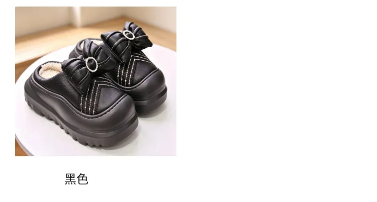 Neue, weiche, wasserdichte Hausschuhe mit hohem Absatz und Plüschfutter für Damen, dicke Plateausohle, warme Winter-Mules ohne Rücken, Mädchen-Elevator-Schuhe – Detail 10