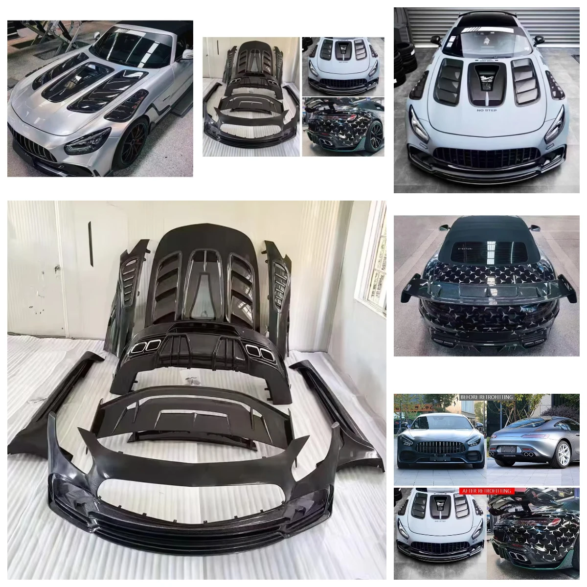 Dream Garage 2019-2021 Car Modification And Upgrade GT Body Kit Carbon Fiber Engine Cover Front Bumper Air Intake Rear Bumpe