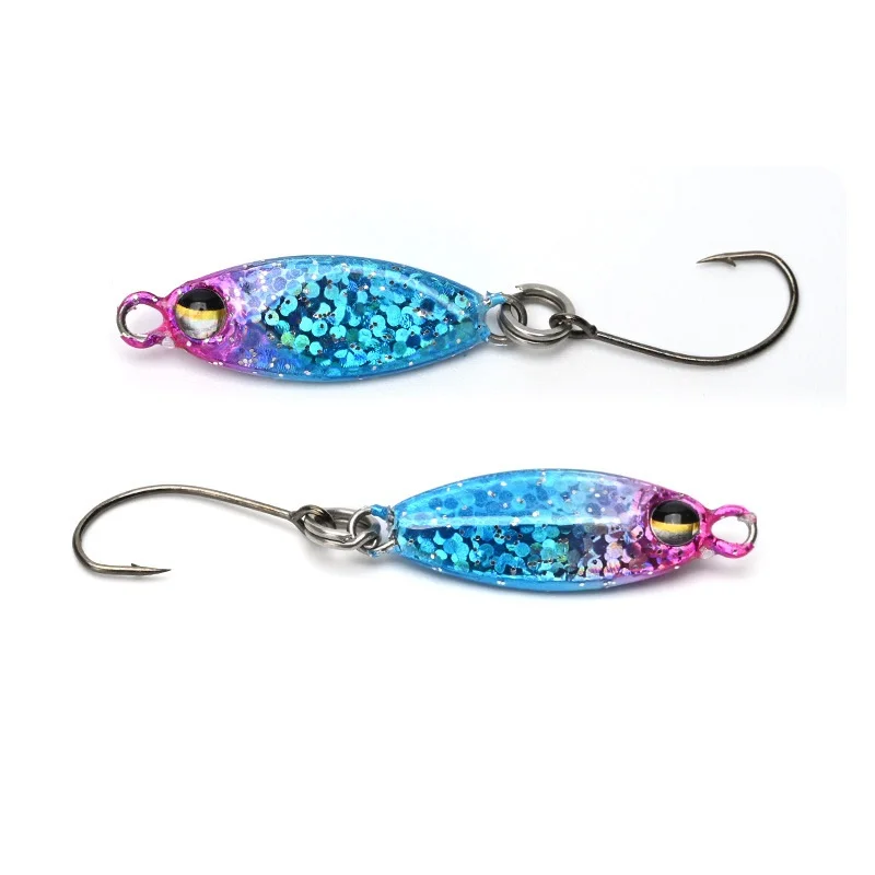 DUODUOYU 1PCS Micro Jigging Angeln Lockt 3g/5g Kleine Fisch Jig Harten Köder Löffel Meer Bass künstliche Köder Einzel Haken Fisch Tackle