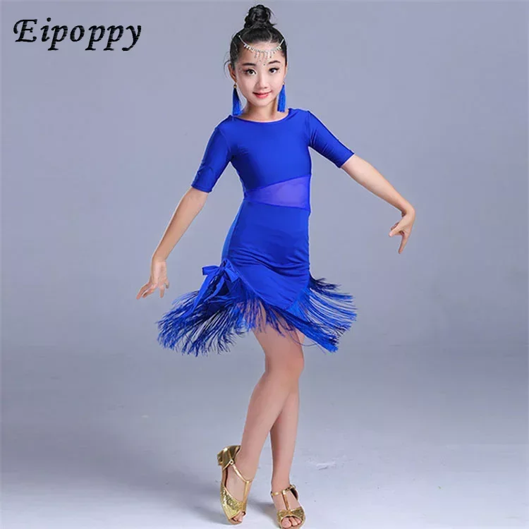 子供のラタンダンスドレス,フリンジ,タンゴ,サルサ,ボールルーム,キッズドレス,ガールズコスチューム,コンペティション,スイング,新しい,2023