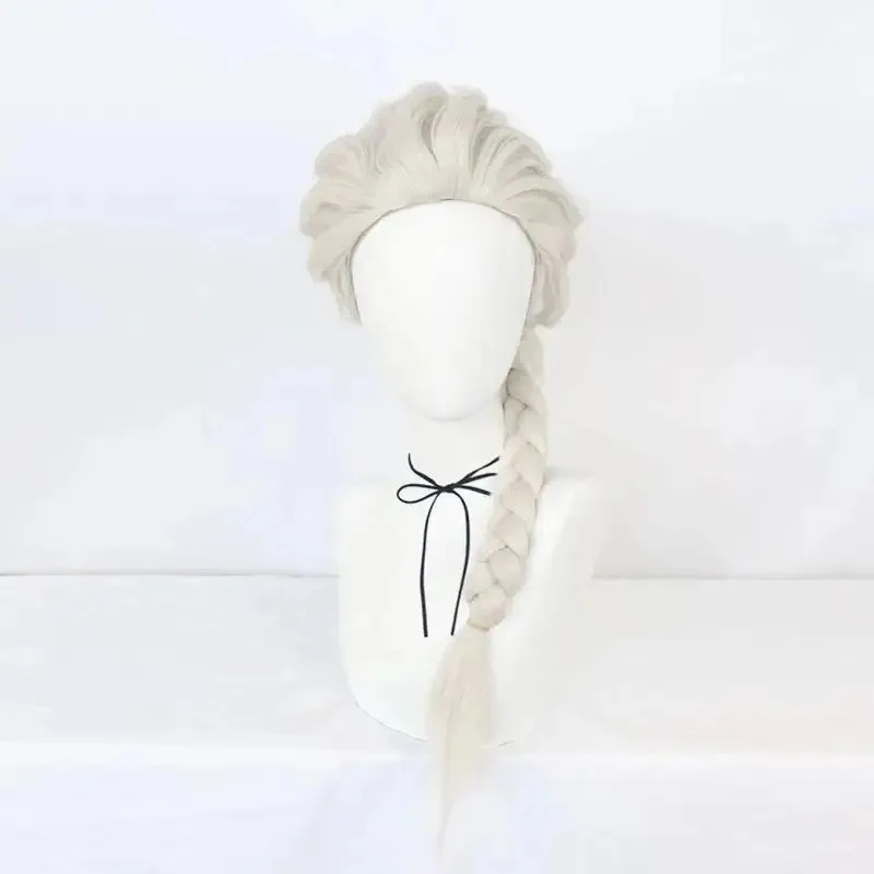 

Princess Elsa Cosplay Wig Creamy White Long Curly Wig Frozen Anime Coser Cute Girl High Quality Synthetic Wig Halloween Party