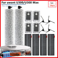 For Uwant U300 / U300 Max Interior Replacement Parts Roller Cloth Hepa Filter Side Brush Dust Bag Sweeping Robot Vacuum Cleaner