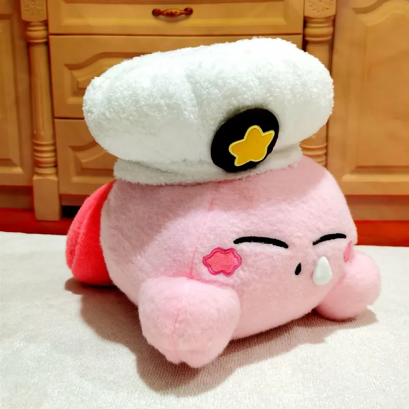 Kirby Anime Game Curly Chef Squint Plush Toys Cartoon Sofa Pillow Kawaii Plushies Dolls 30cm Collection Girls Birthday Gifts