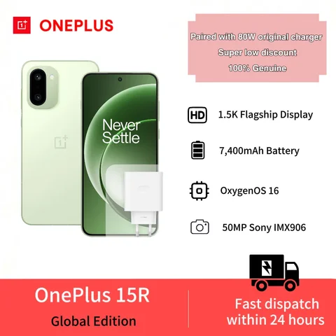 Смартфон OnePlus 15R, 12/256ГБ, 12/512ГБ, global