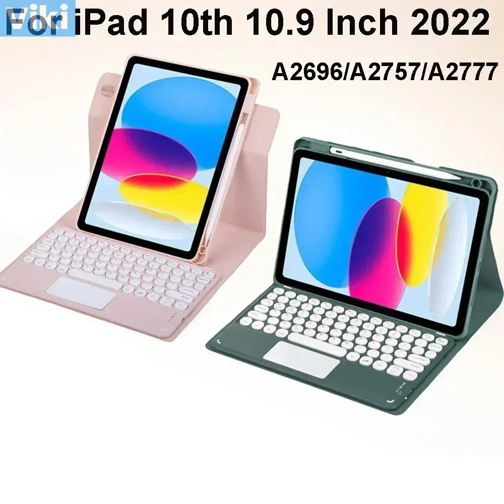 

Чехол для iPad 10-го поколения 10,9 дюймов 2022,360 ° Вращающийся чехол-клавиатура для iPad 10-го поколения 10,9 дюймов A2696/A2757/A2777